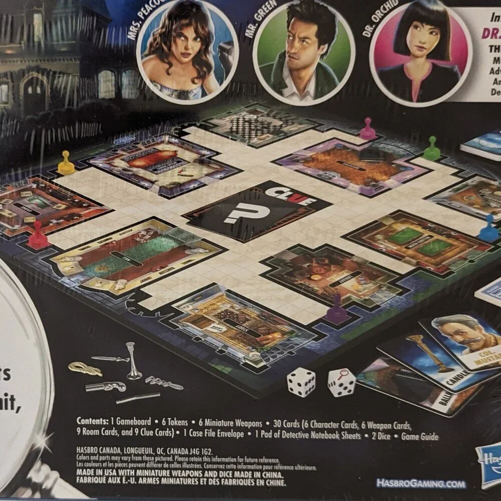 NWT Clue Dr Orchid Classic Mystery Board Game Sealed Crime Hasbro Halloween NEW